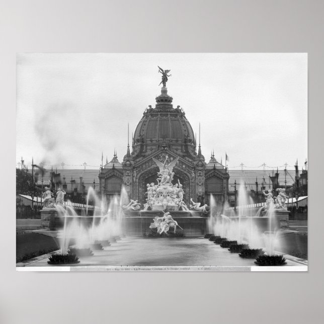 Vy över centrala Dome och Fontän Poster (Framsidan)