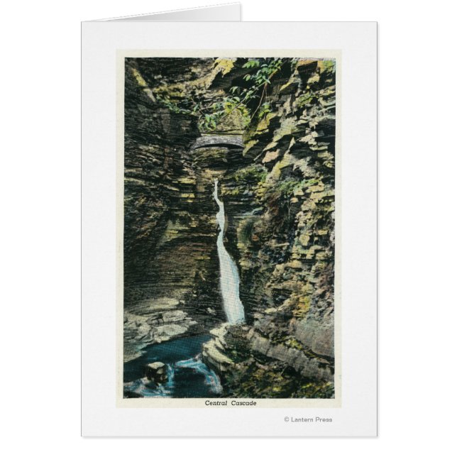 Vy över centrala Kaskaden Hälsningskort (Framsidan)