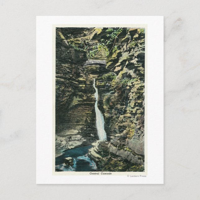 Vy över centrala Kaskaden Vykort (Framsida)