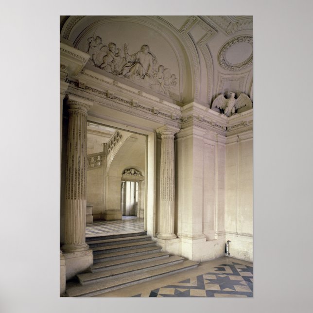 Vy över centrala vestibule, byggt 1642-51 poster (Framsidan)