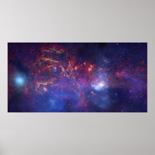 Vy över centrum för Milky Way Galaxy Poster