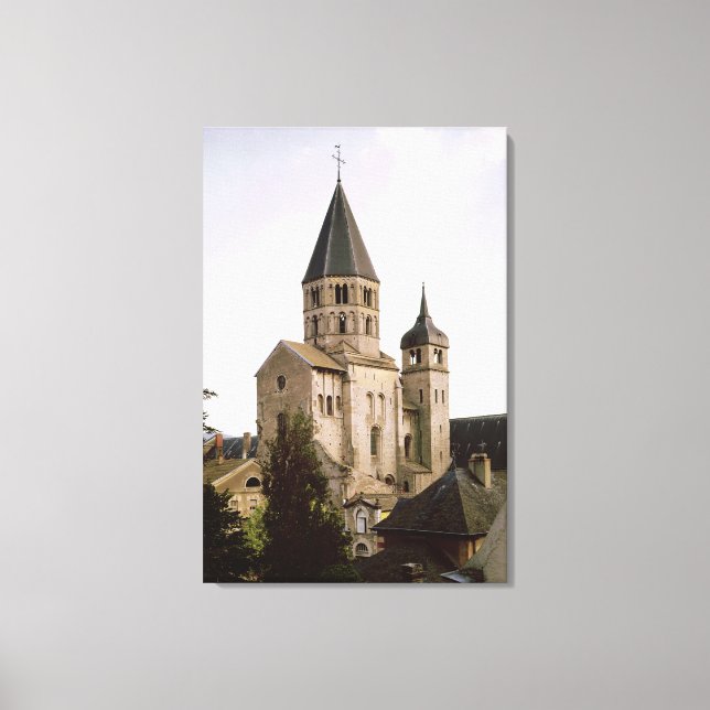 Vy över Clocher de l'Eau Benite Canvastryck (Framsida)