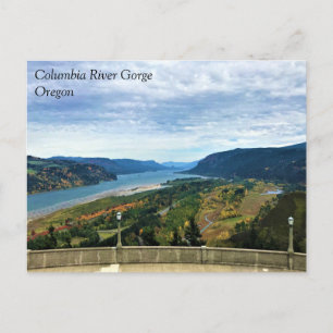 Vy över Columbia River, Columbia River Gorge, ELLE Vykort