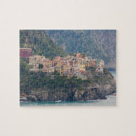 Vy över Corniglia, Cinque Terre, Italien Pussel