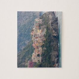 Vy över Corniglia, Cinque Terre, Italien Pussel
