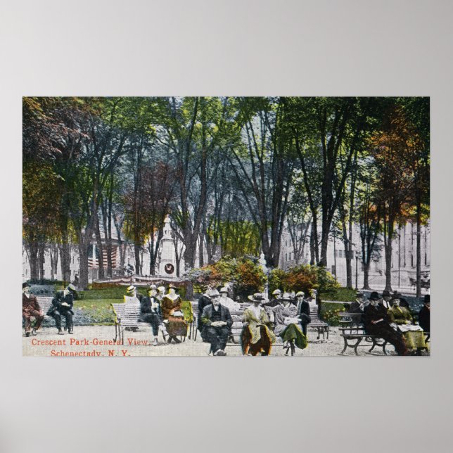 Vy över Crescent Park Poster (Framsidan)