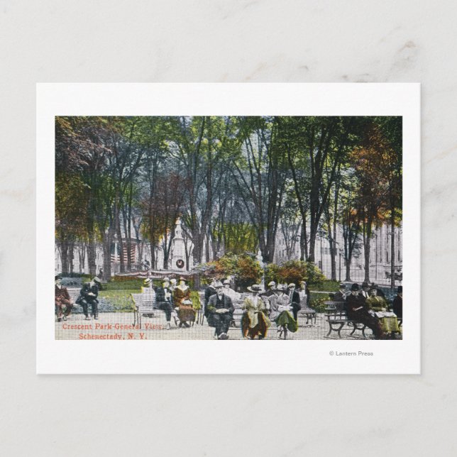 Vy över Crescent Park Vykort (Framsida)