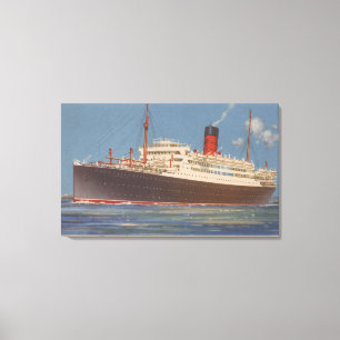 Vy över Cunard R.M.L. Franconia Canvastryck