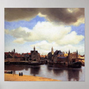 Vy över Delft Poster