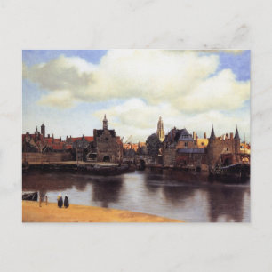 Vy över Delft Vykort