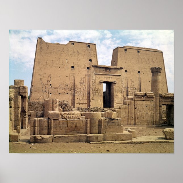 Vy över den första pylonen av Horus Temple Poster (Framsidan)