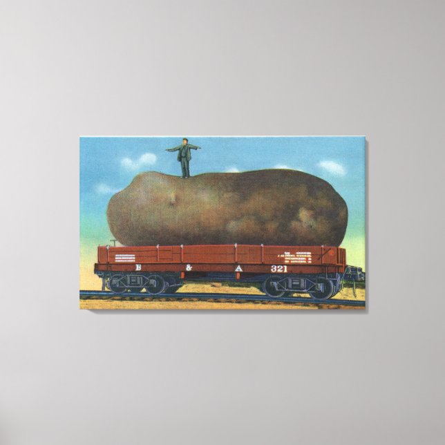 Vy över den sortens potatis som tagits upp i Maine Canvastryck (Framsida)
