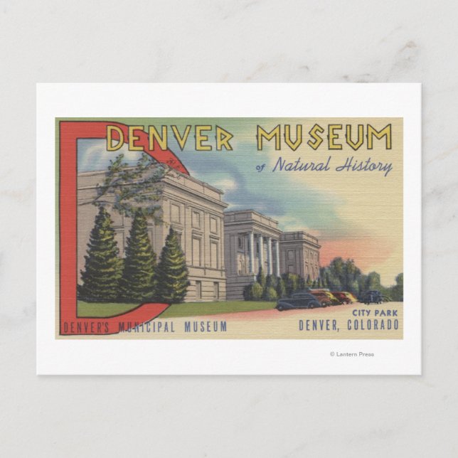 Vy över Denver Museum of Natural History Vykort (Framsida)