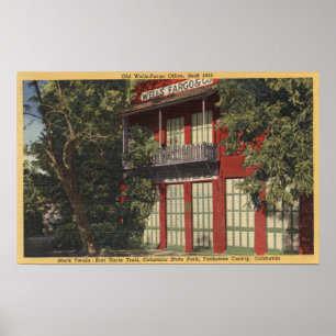 Vy över det gamla Wells-Fargo-kontoret (1855) Poster