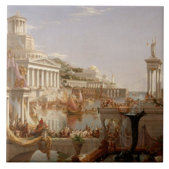 Vy över det romerska imperiet (sammanställning av  kakelplatta (Framsidan)