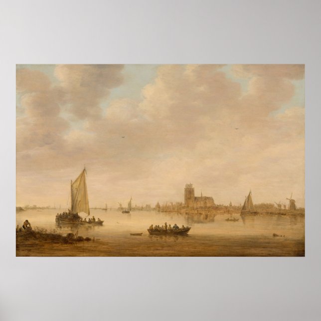 Vy över Dordrecht - Jan van Goyen Fine Art Poster (Framsidan)