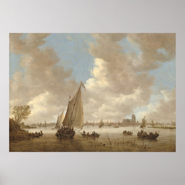 Vy över Dordrecht - Jan van Goyen Fine Art Poster (Framsidan)
