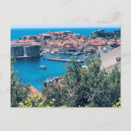 Vy över Dubrovniks gamla stad, Kroatien Vykort