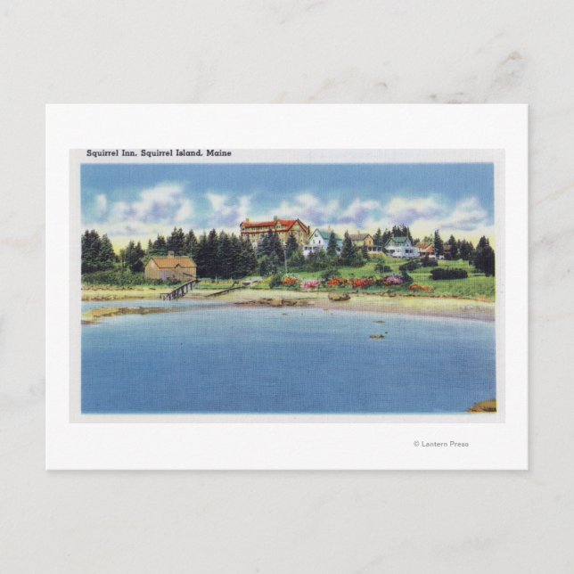 Vy över ekornmynningen på ekorreön vykort (Framsida)