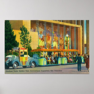 Vy över Elephant Tåg Poster