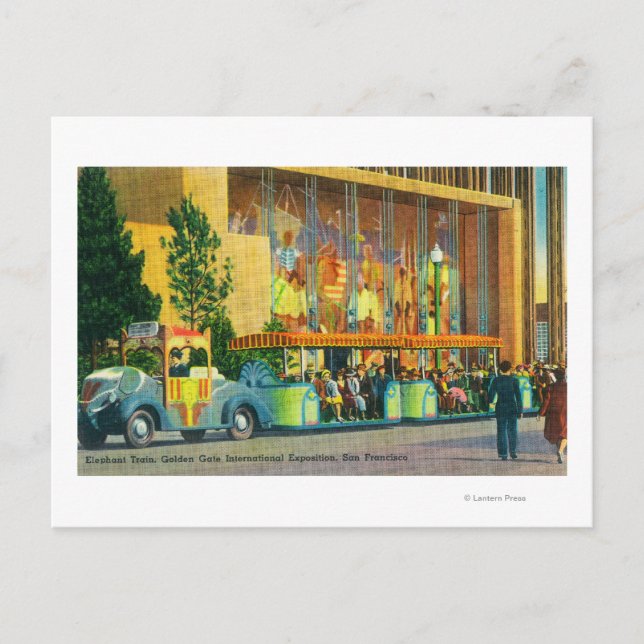 Vy över Elephant Tåg Vykort (Framsida)