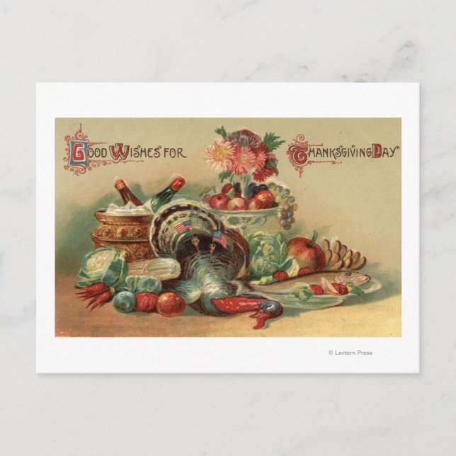 Vy över en fest vykort (Framsida)