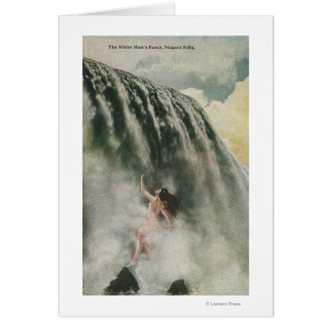 Vy över en kvinna i Flalls Hälsningskort (Framsidan)