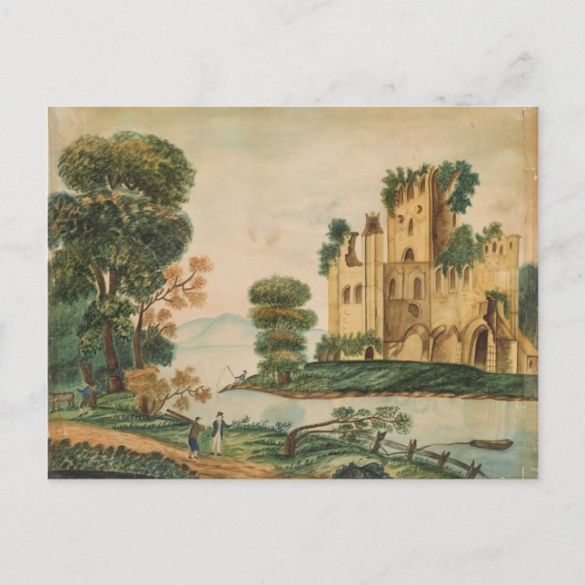 Vy över en slott vykort (Framsida)