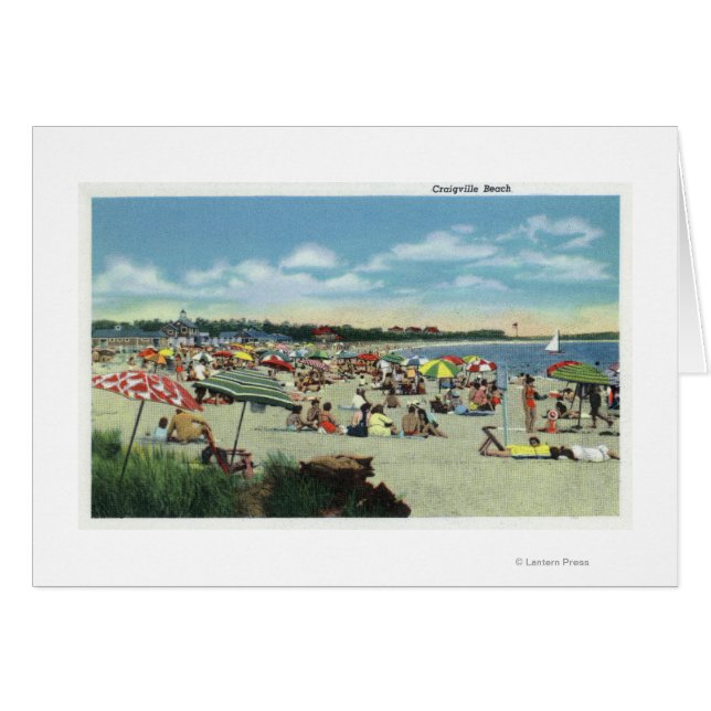 Vy över en strupig Craigville-strand Hälsningskort (Framsidan Horizontal)