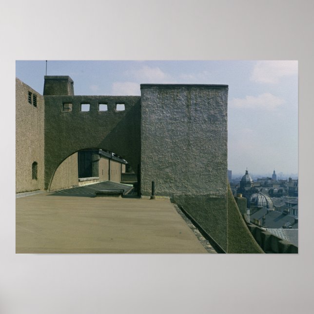 Vy över en tak arch från väster, byggt 1897-99 poster (Framsidan)