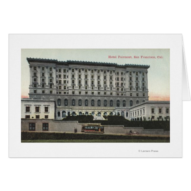 Vy över Fairmont Hotel Hälsningskort (Framsidan Horizontal)