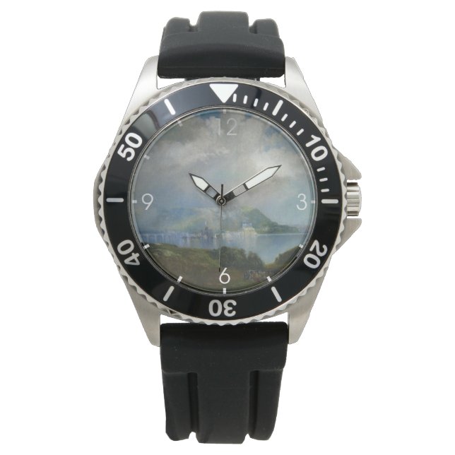 Vy över Fairmount Vatten Works (Philadelphia, PA) Armbandsur (Framsida)