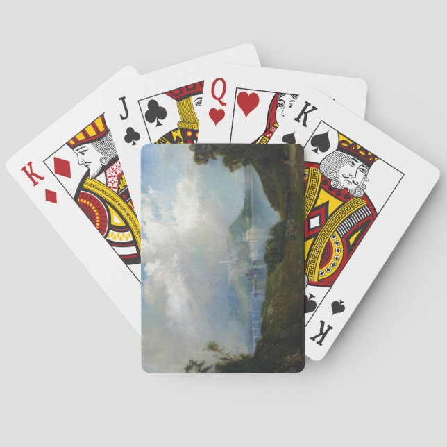 Vy över Fairmount Vatten Works (Philadelphia, PA) Casinokort (Baksidan)