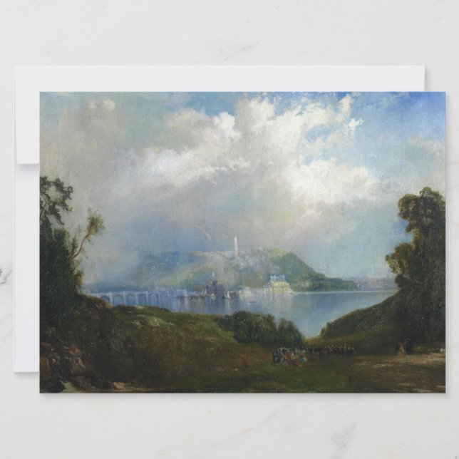 Vy över Fairmount Vatten Works (Philadelphia, PA) Kort (Framsida)