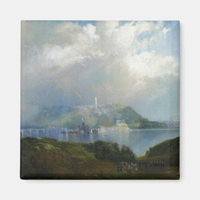 Vy över Fairmount Vatten Works (Philadelphia, PA) Magnet (Framsidan)