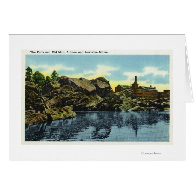 Vy över Falls och Gamle Man Hälsningskort (Framsidan Horizontal)