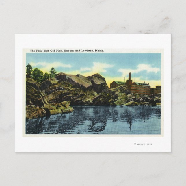 Vy över Falls och Gamle Man Vykort (Framsida)