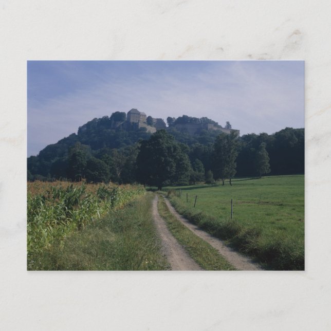 Vy över fästningen vykort (Framsida)