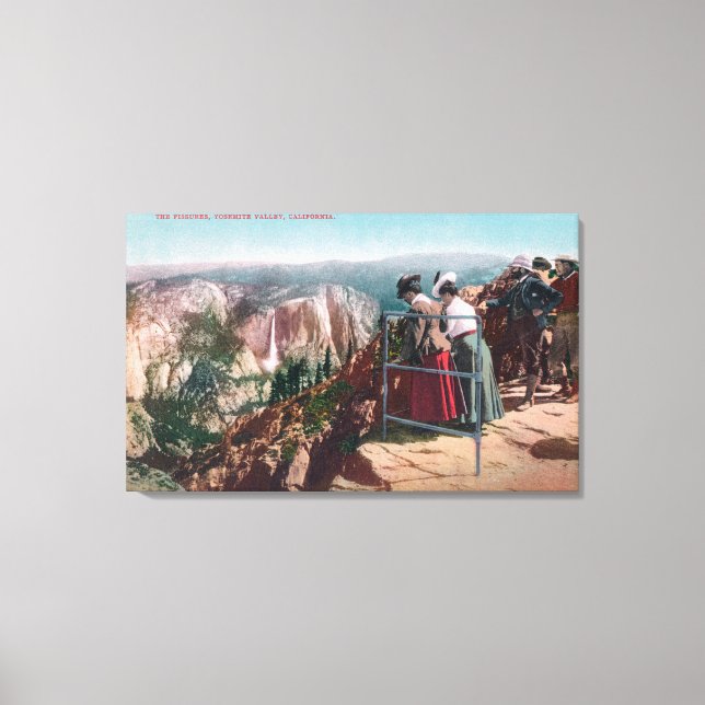 Vy över Fissures och Yosemite Valley Canvastryck (Framsida)