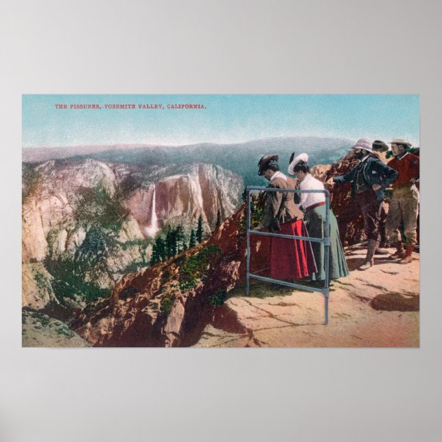 Vy över Fissures och Yosemite Valley Poster (Framsidan)