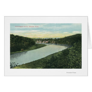Vy över floden Genesee Hälsningskort