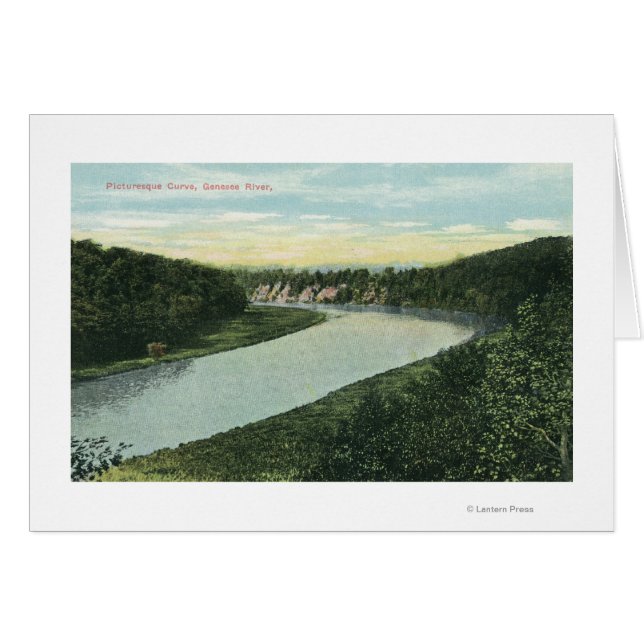 Vy över floden Genesee Hälsningskort (Framsidan Horizontal)