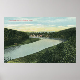 Vy över floden Genesee Poster