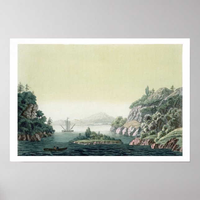 Vy över floden Potomac nära berget Vernon (colou) Poster (Framsidan)