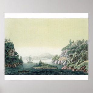 Vy över floden Potomac nära berget Vernon (colou) Poster