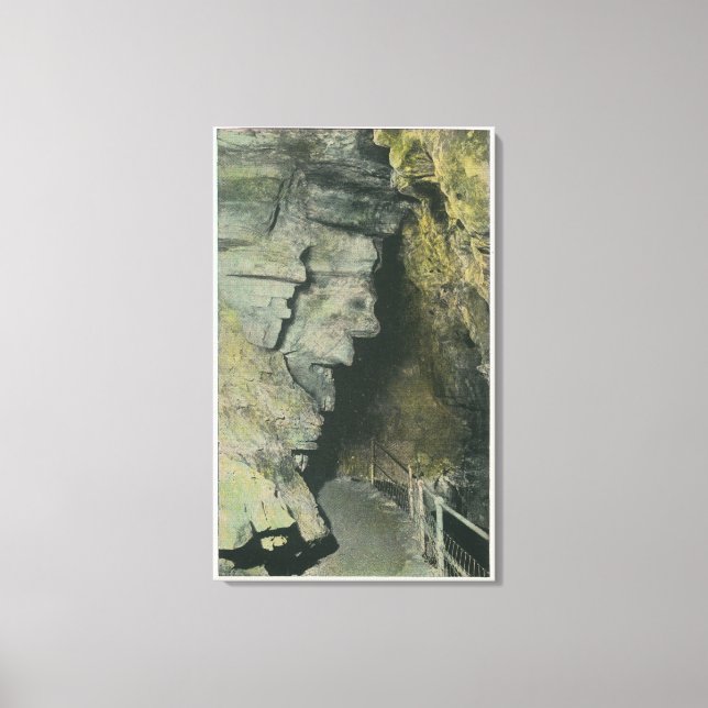 Vy över fönstren i Grottoes Canvastryck (Framsida)