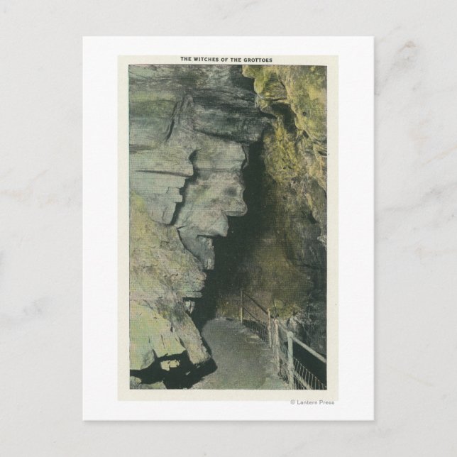 Vy över fönstren i Grottoes Vykort (Framsida)