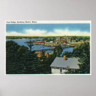 Vy över fotbryggan poster
