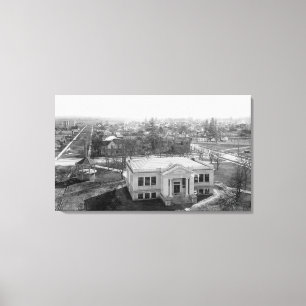 Vy över fotografier av Medford, Oregon och Bibliot Canvastryck