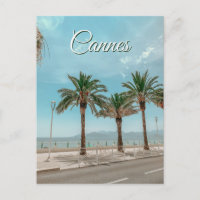 Vy över Fransken Riviera i Cannes Frankrike Postca